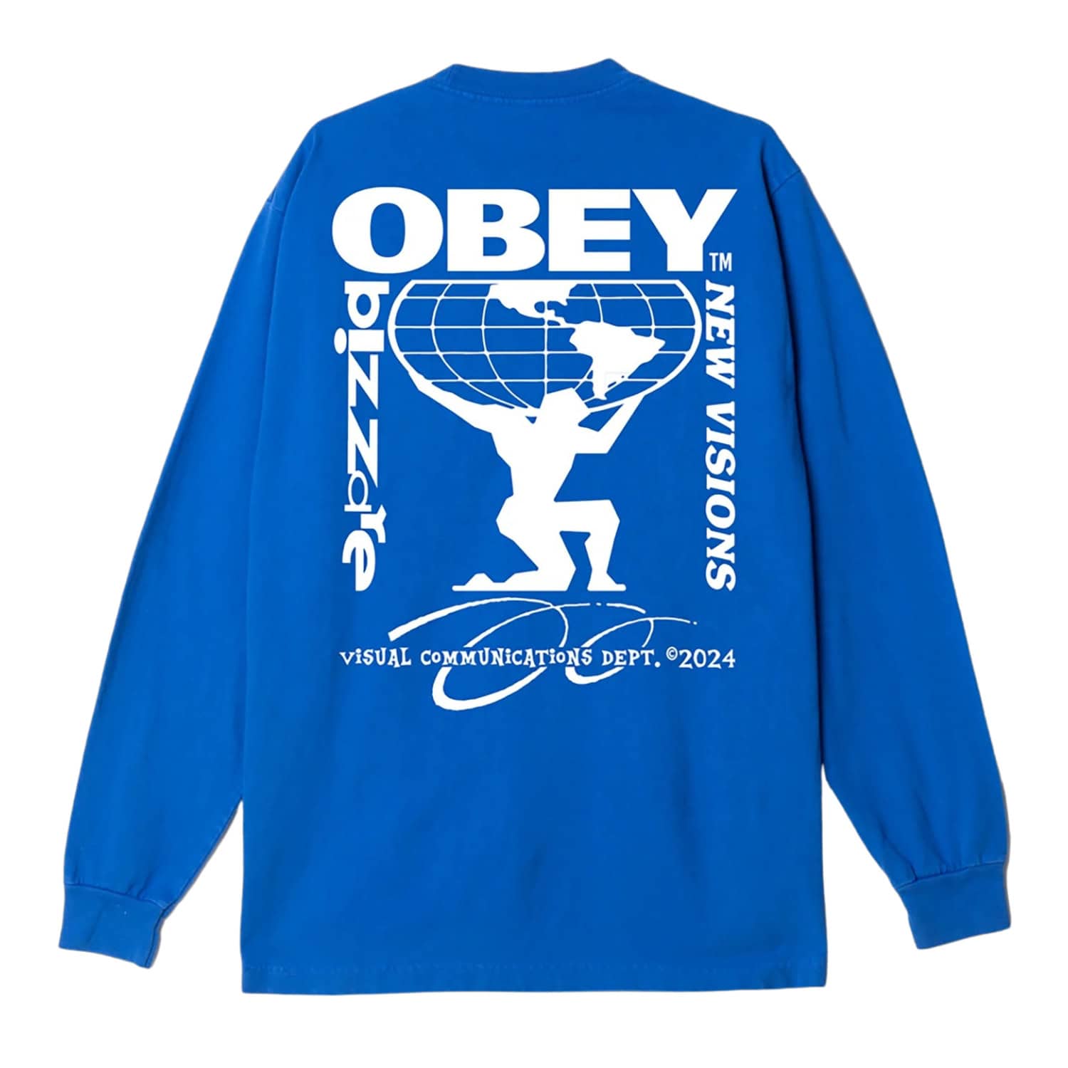 Obey Bizzare New Visions Longsleeve T-Shirt - Pigment Electric Indigo - Mens Graphic T-Shirt by Obey