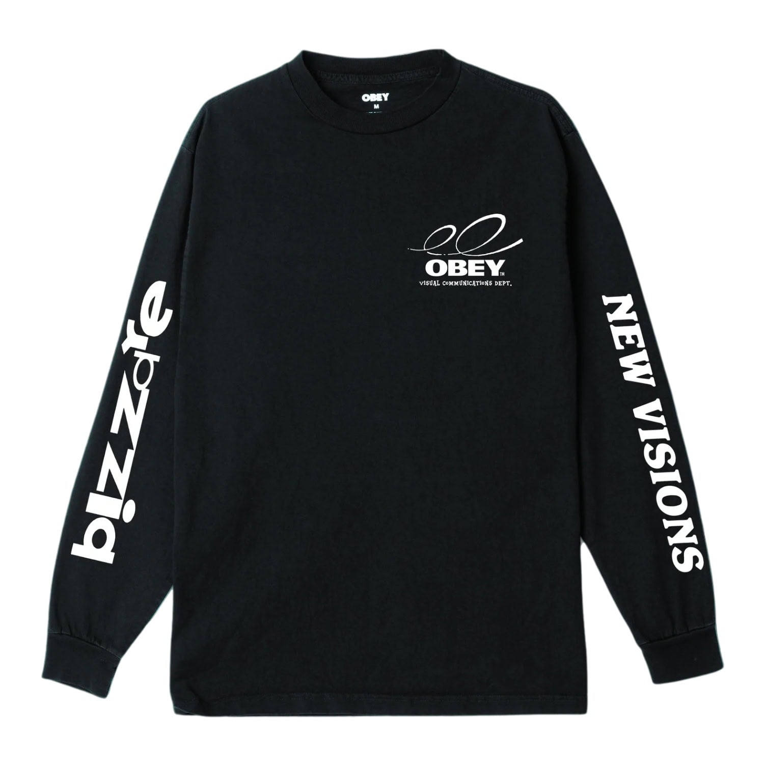 Obey Bizzare New Visions Longsleeve T-Shirt - Pigment True Vintage Black - Mens Graphic T-Shirt by Obey