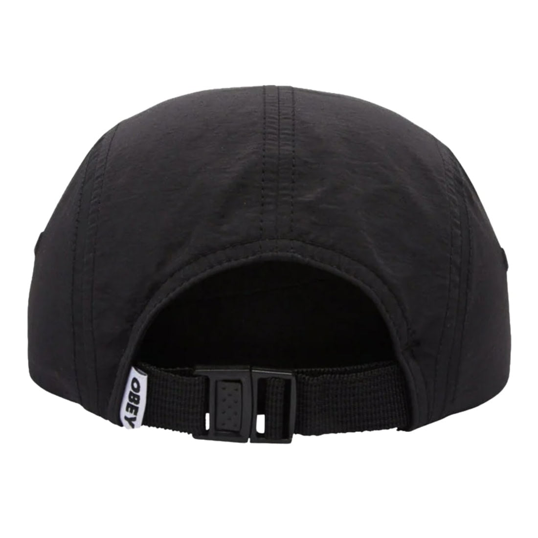 Obey Bold Nylon Camp Cap - Black - 5 Panel Cap by Obey One Size