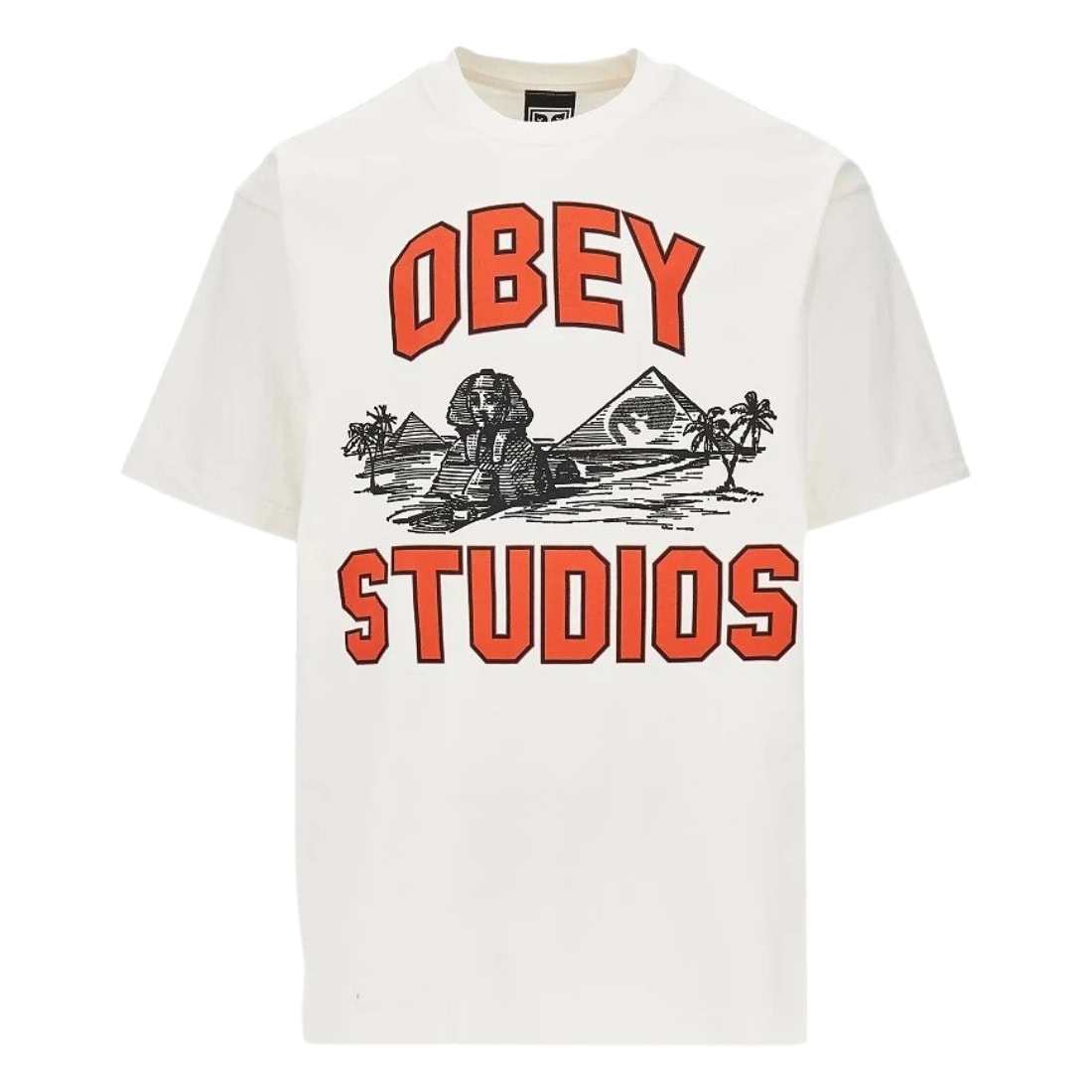 Obey Cairo T-Shirt - Vintage White - Mens Graphic T-Shirt by Obey