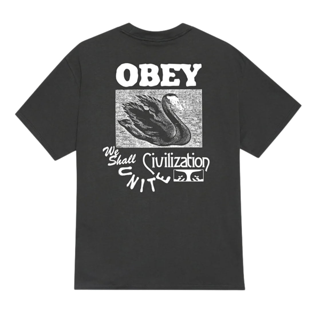 Obey Civilization T-Shirt - Vintage Black - Mens Graphic T-Shirt by Obey