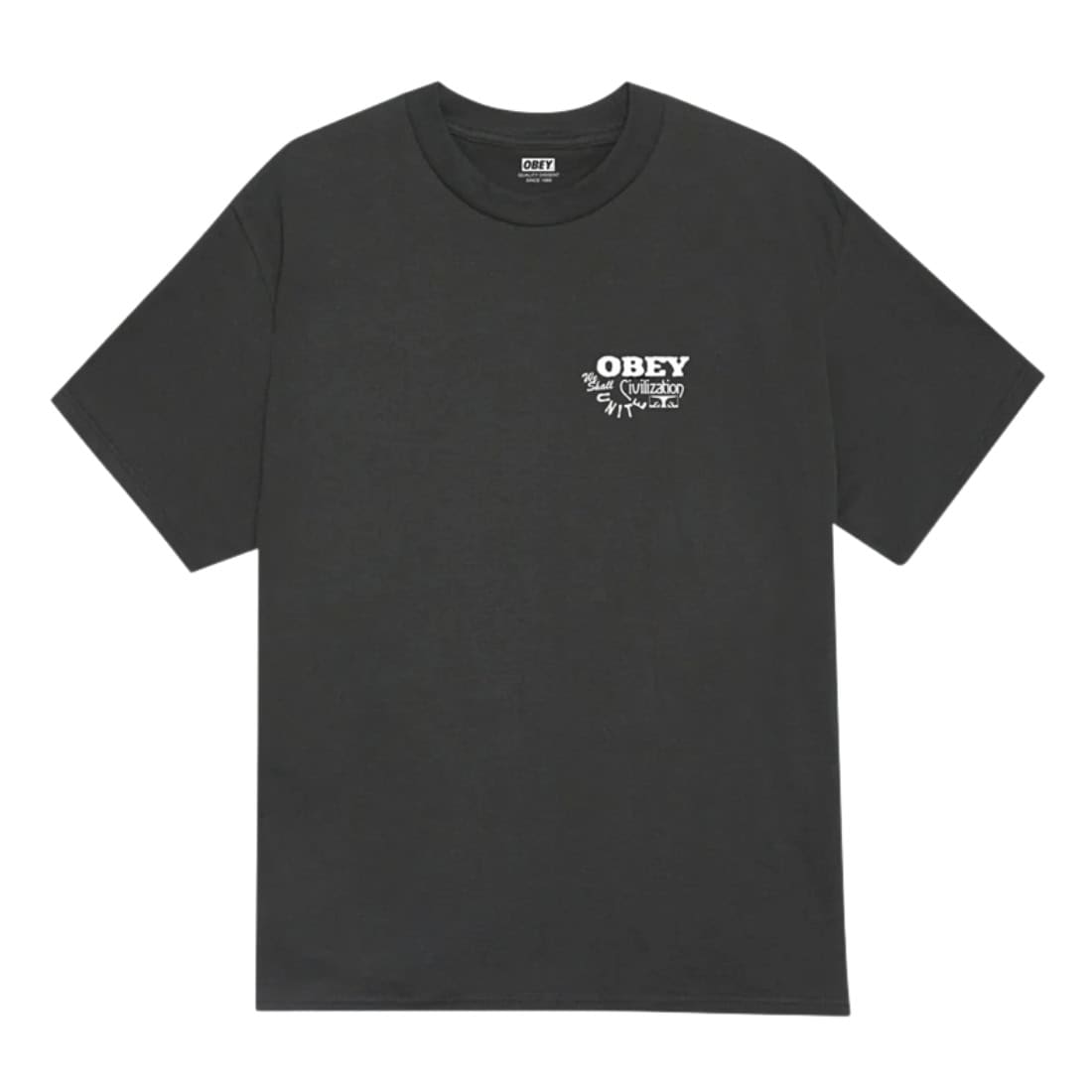 Obey Civilization T-Shirt - Vintage Black - Mens Graphic T-Shirt by Obey