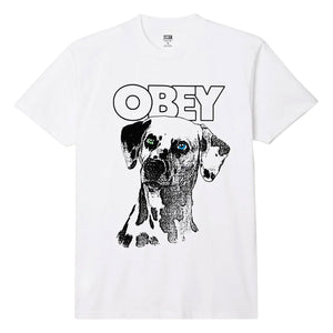 Obey Dalmation T-Shirt - White - Mens Graphic T-Shirt by Obey