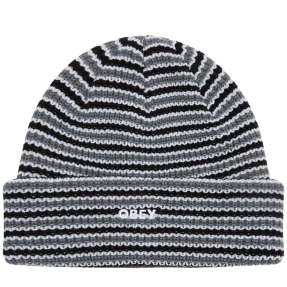 Obey Davis Beanie - Black Multi - Fold Beanie by Obey