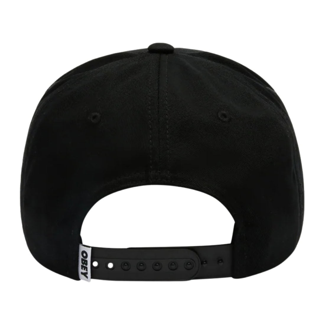 Obey Delta 5 Panel Snapback Cap - Black - Snapback Cap by Obey One Size