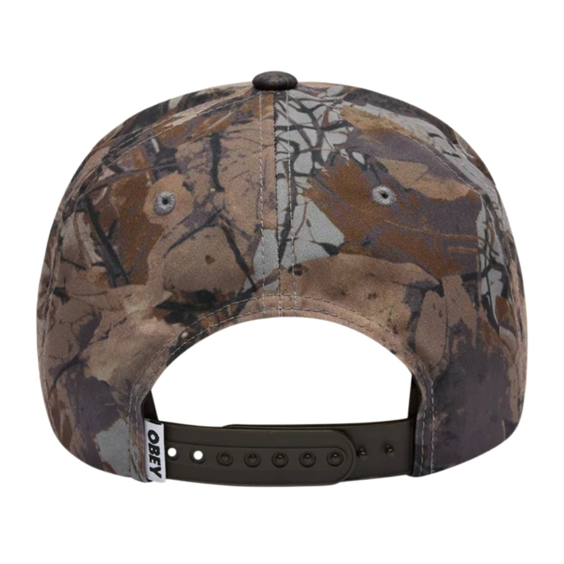 Obey Delta 5 Panel Snapback Cap - Fence Camo - Snapback Cap by Obey One Size