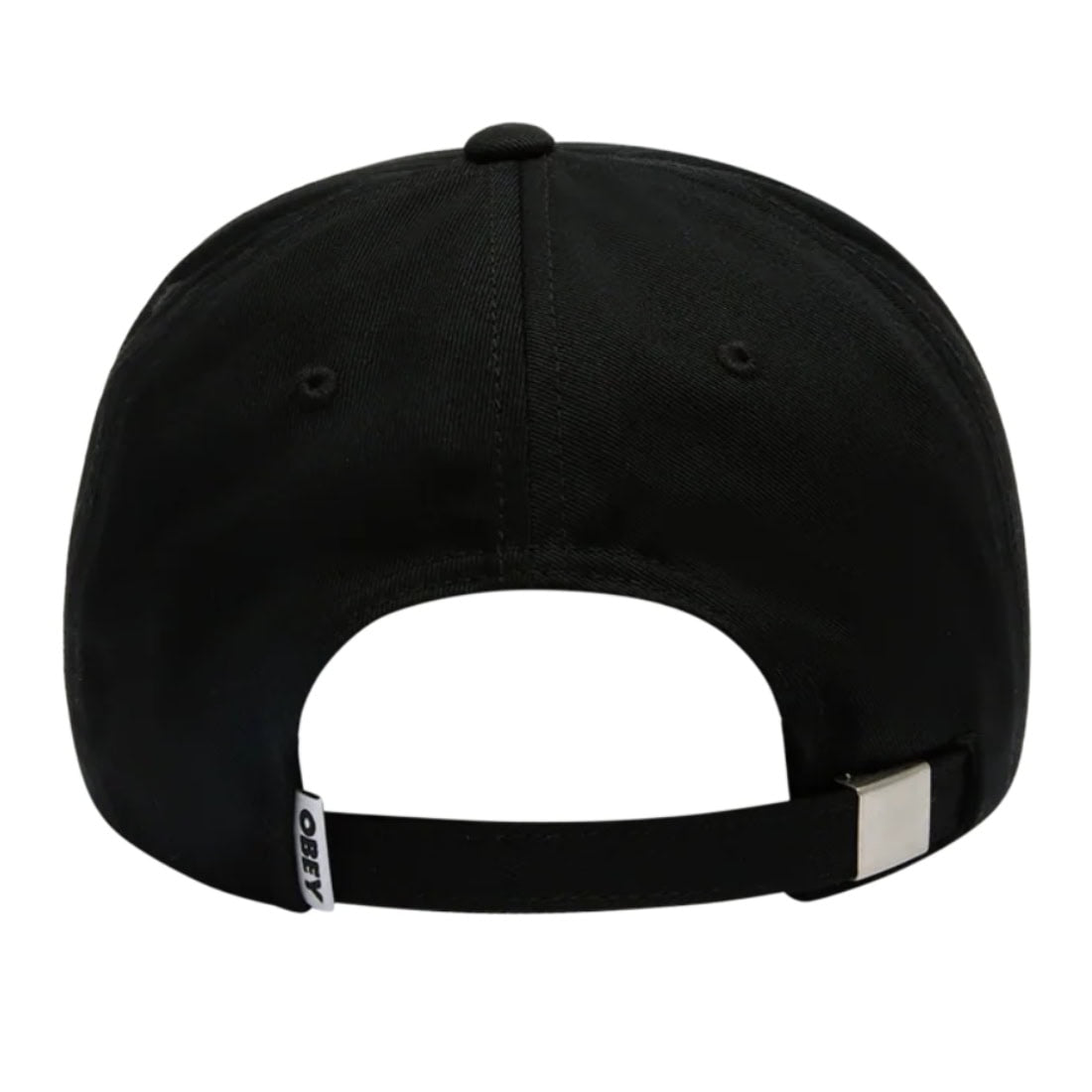 Obey Design Studios 5 Panel Strapback Cap - Black - Strapback Cap by Obey One Size