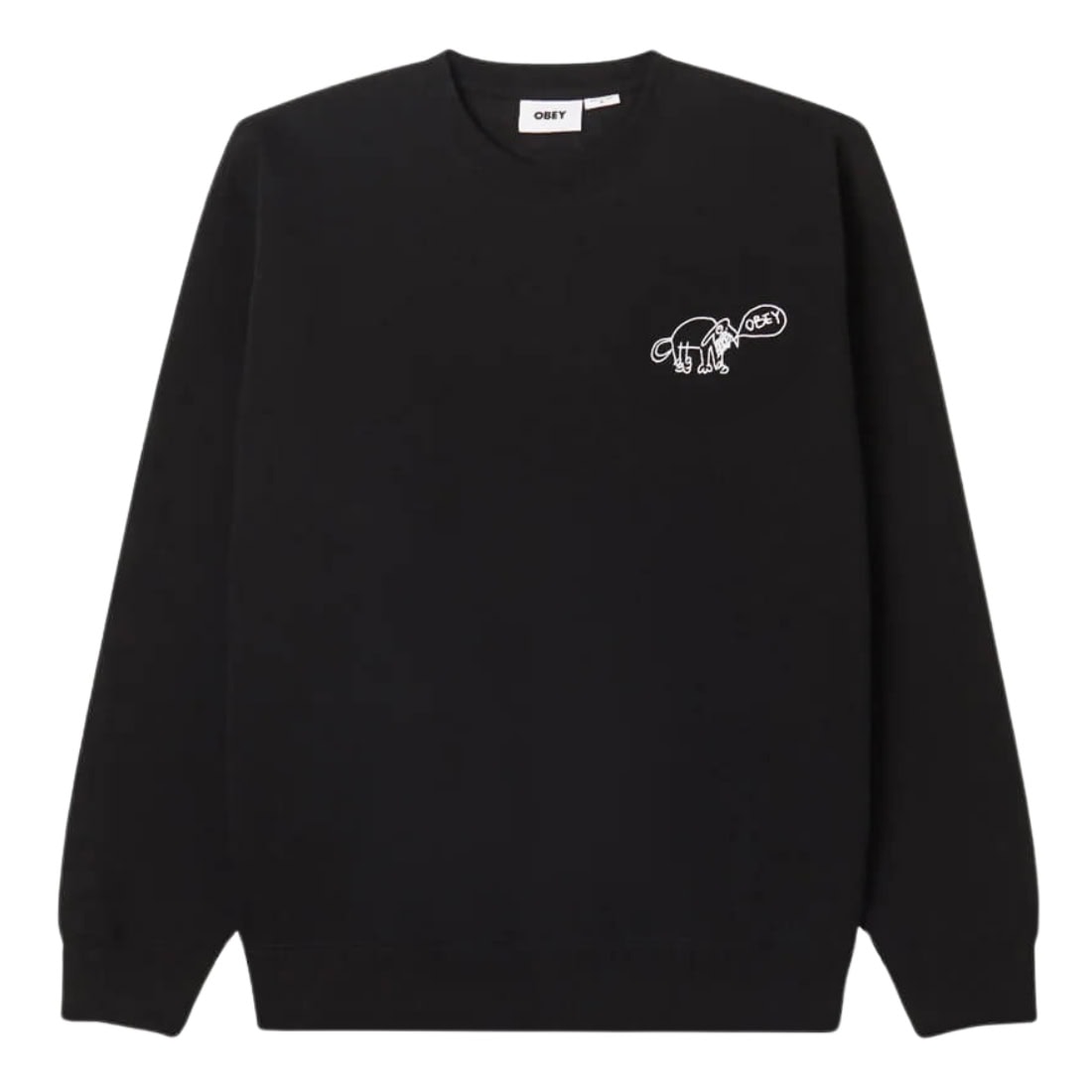 Obey Dog Doodle Premium Crew Sweater - Black