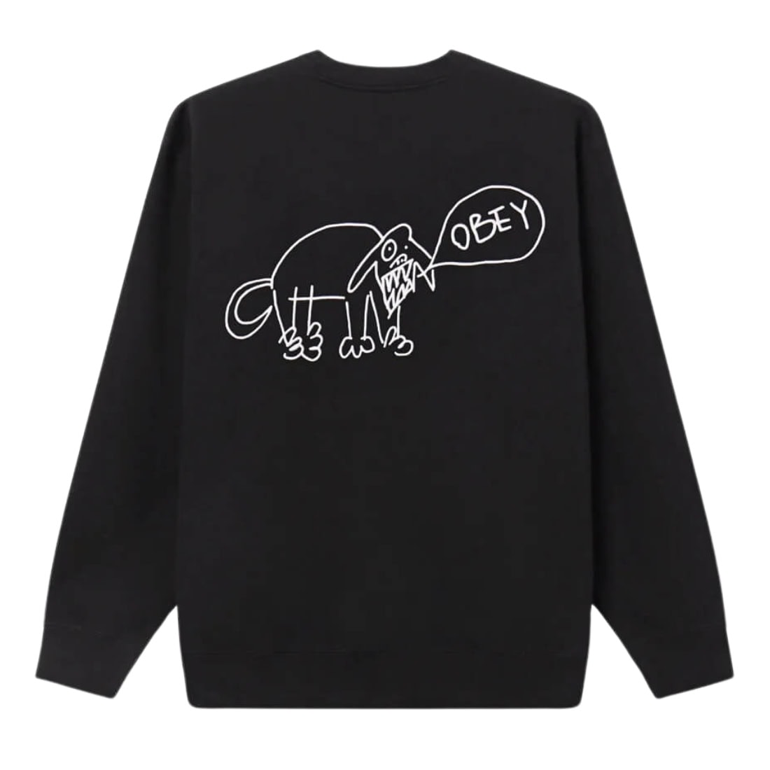 Obey Dog Doodle Premium Crew Sweater - Black