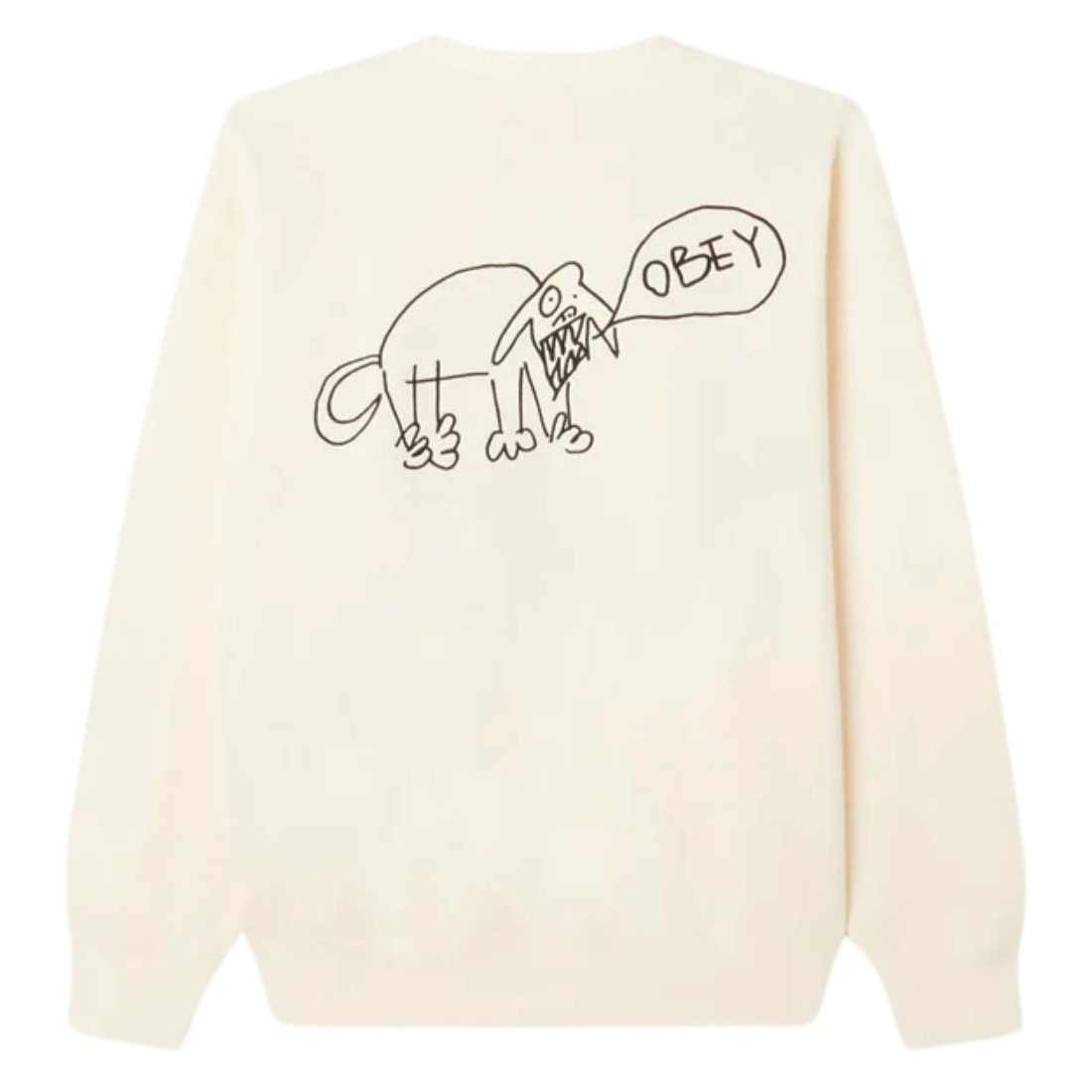 Obey Dog Doodle Premium Crew Sweater - Unbleached