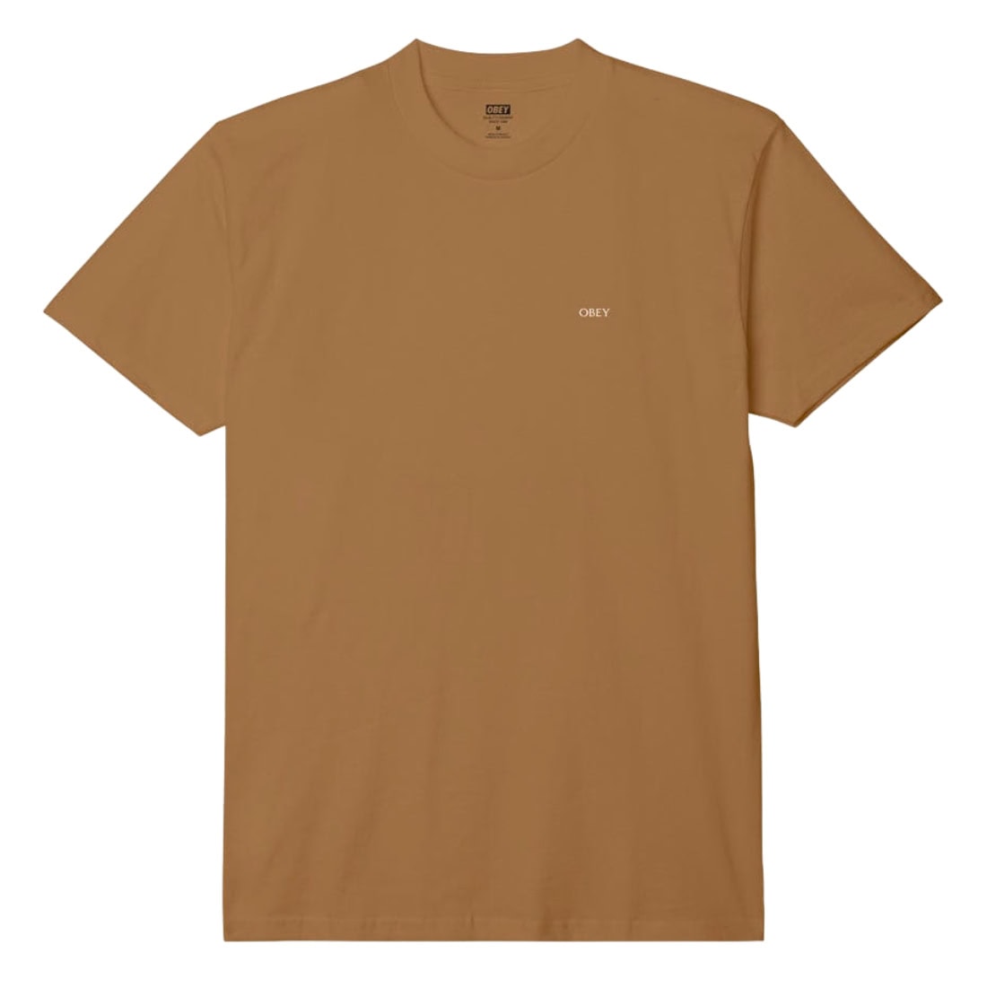 Obey Geometric Power Canvas T-Shirt - Brown Sugar - Mens Graphic T-Shirt by Obey