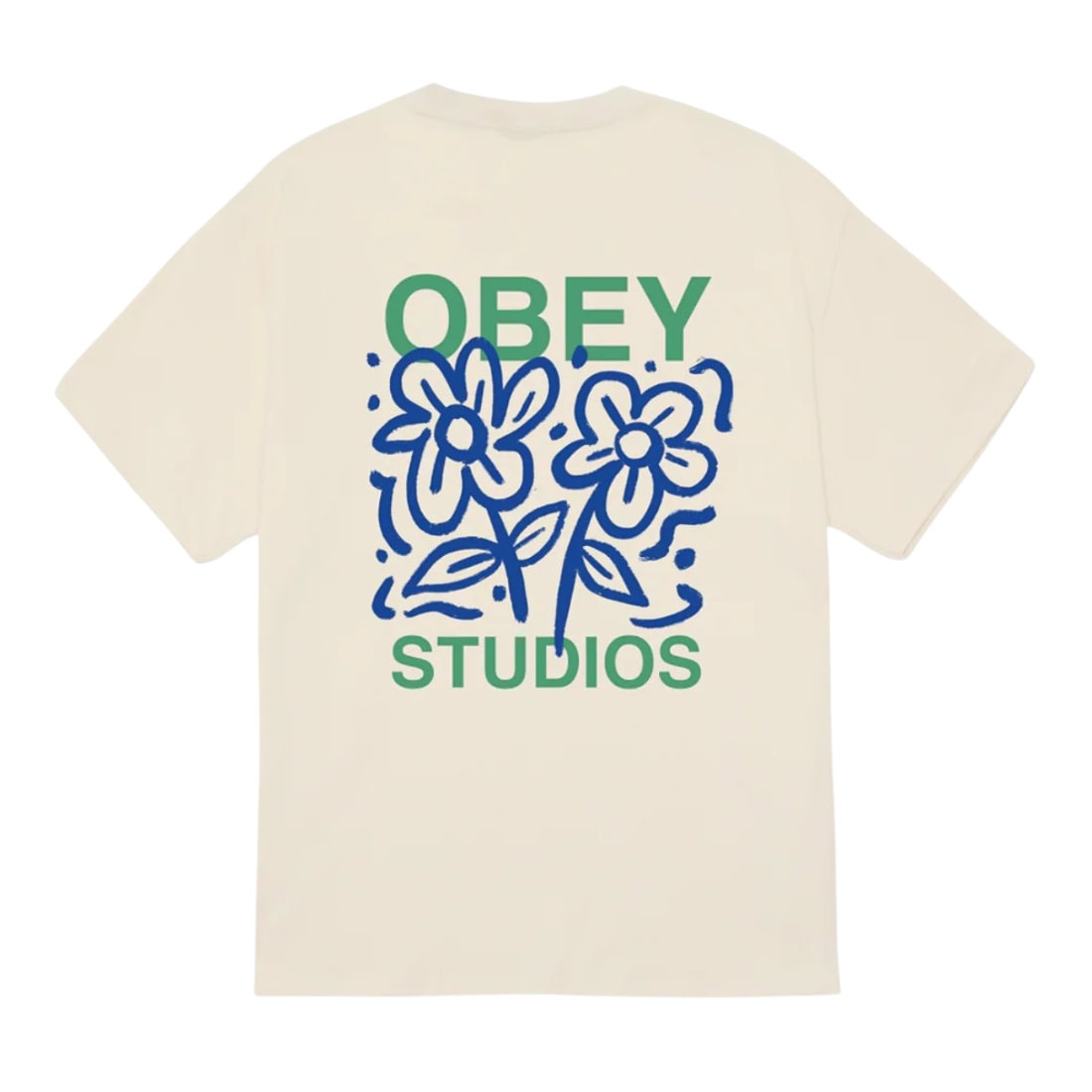 Obey Grown With Love T-Shirt - Cream - Mens Graphic T-Shirt by Obey