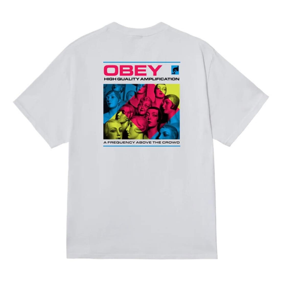 Obey High Quality Amplification T-Shirt - White - Mens Graphic T-Shirt by Obey
