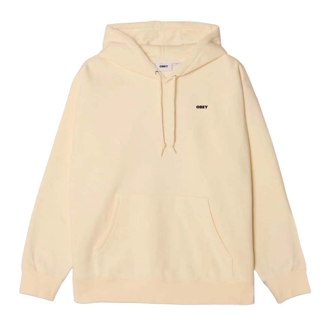 Obey Icon Stencil Flame Hoodie - Unbleached - Mens Pullover Hoodie by Obey