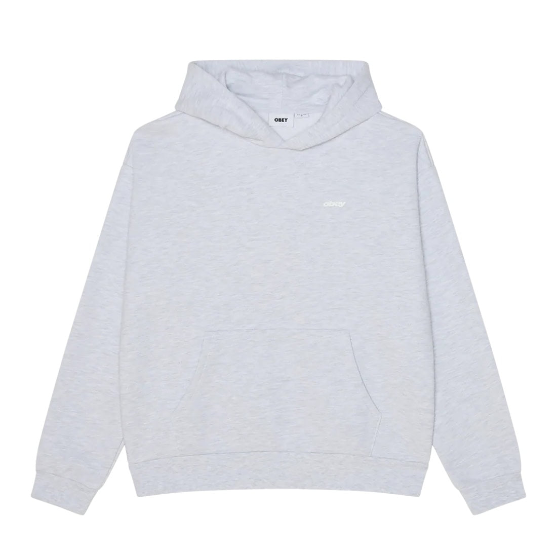 Obey Intercontinental Extra Heavy Hood - Ash Grey - Mens Pullover Hoodie by Obey