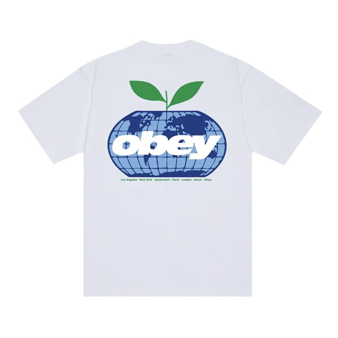 Obey Intercontinental T-Shirt - White - Mens Graphic T-Shirt by Obey