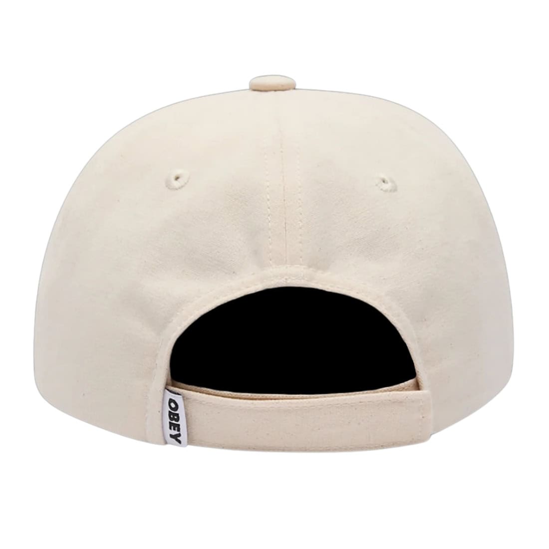 Obey Jot 6 Panel Velcro Back Cap - Unbleached - Strapback Cap by Obey One Size