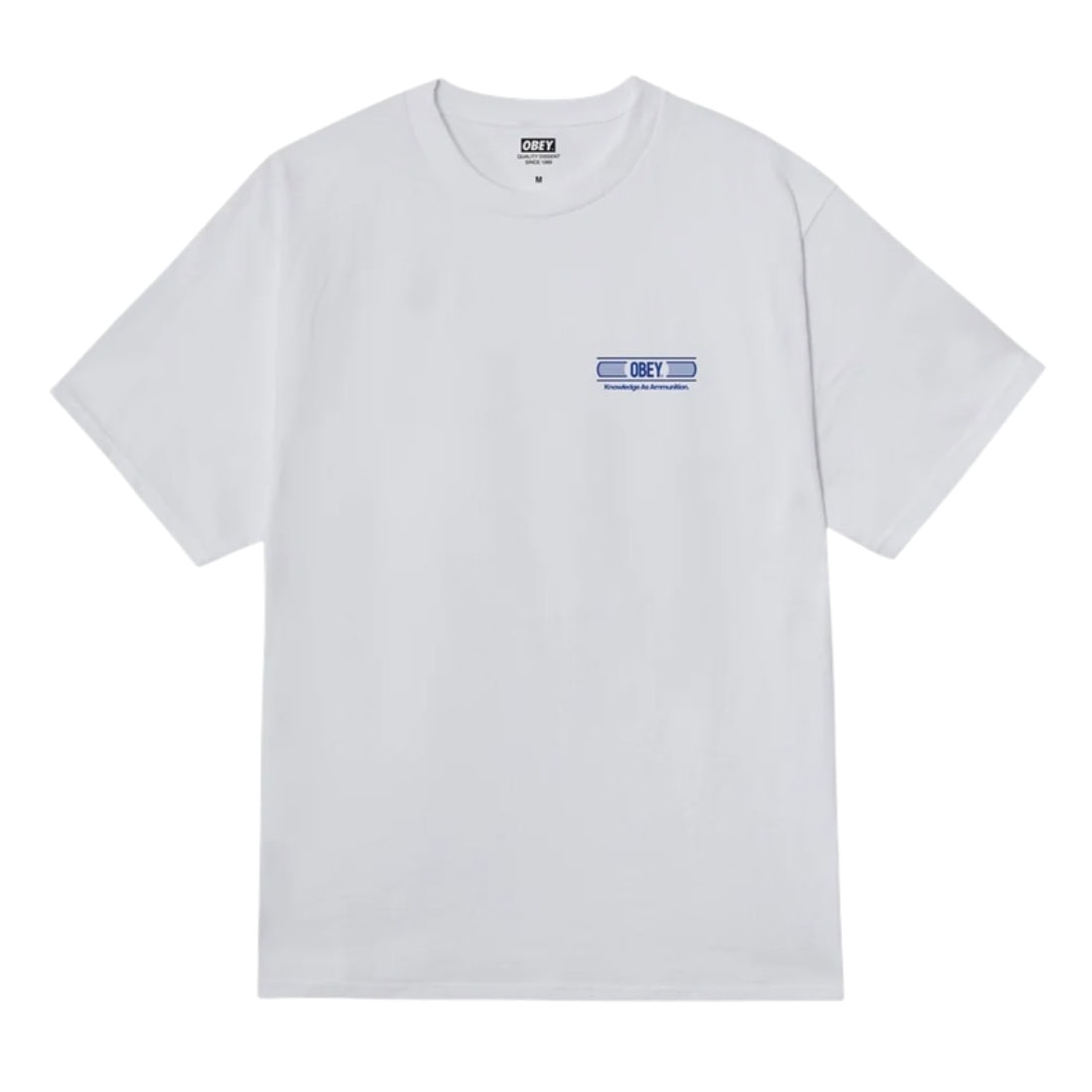 Obey Knowledge As Ammunition T-Shirt - White - Mens Graphic T-Shirt by Obey