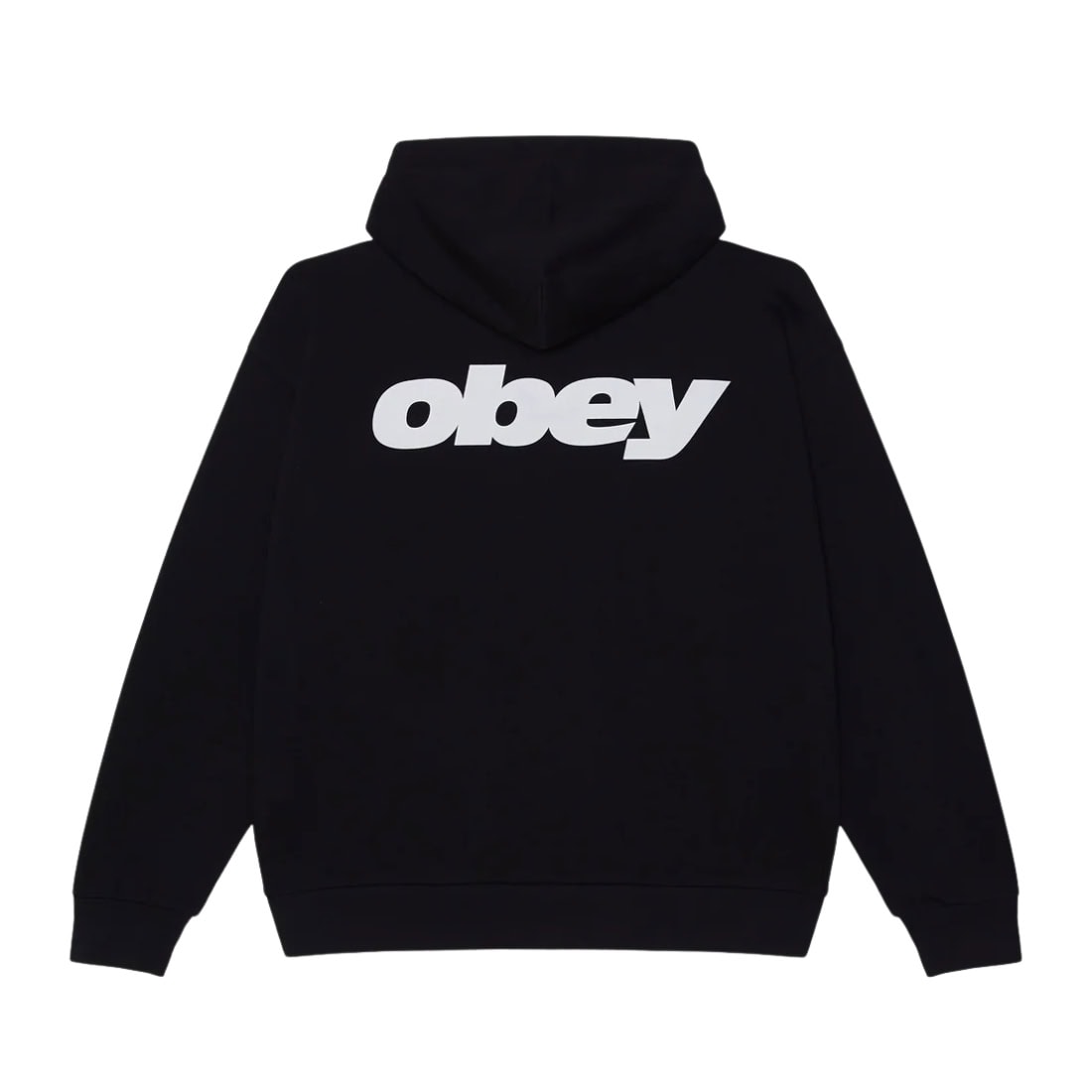 Obey League Hood - Black - Mens Pullover Hoodie by Obey