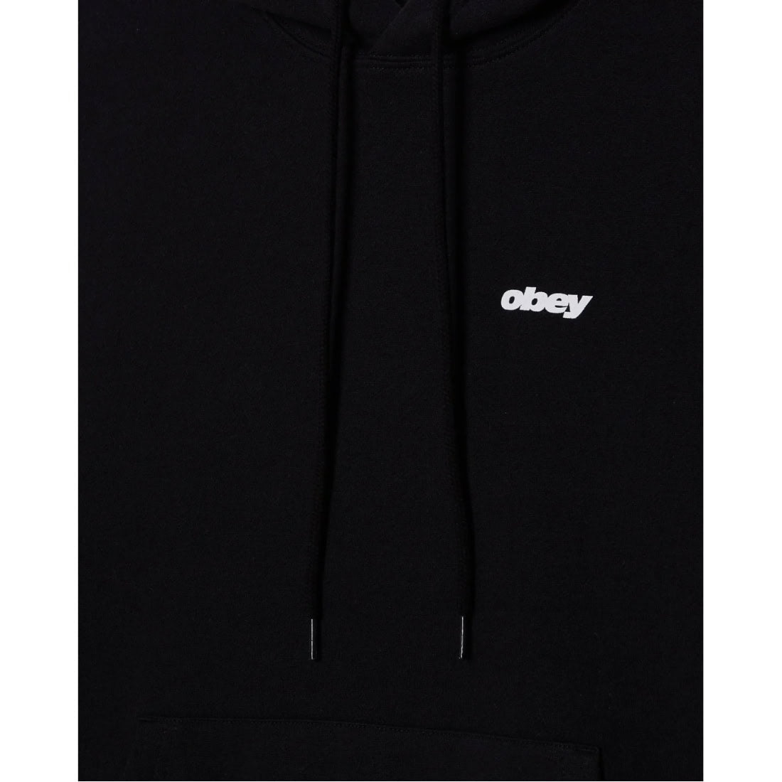 Obey League Hood - Black - Mens Pullover Hoodie by Obey