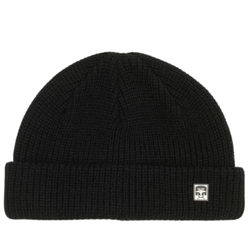 Obey Micro Beanie - Black - Fold Beanie by Obey