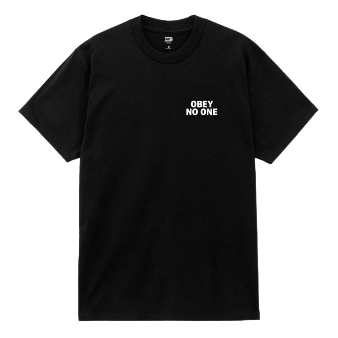 Obey No One T Shirt Black Free UK Delivery Available Yakwax