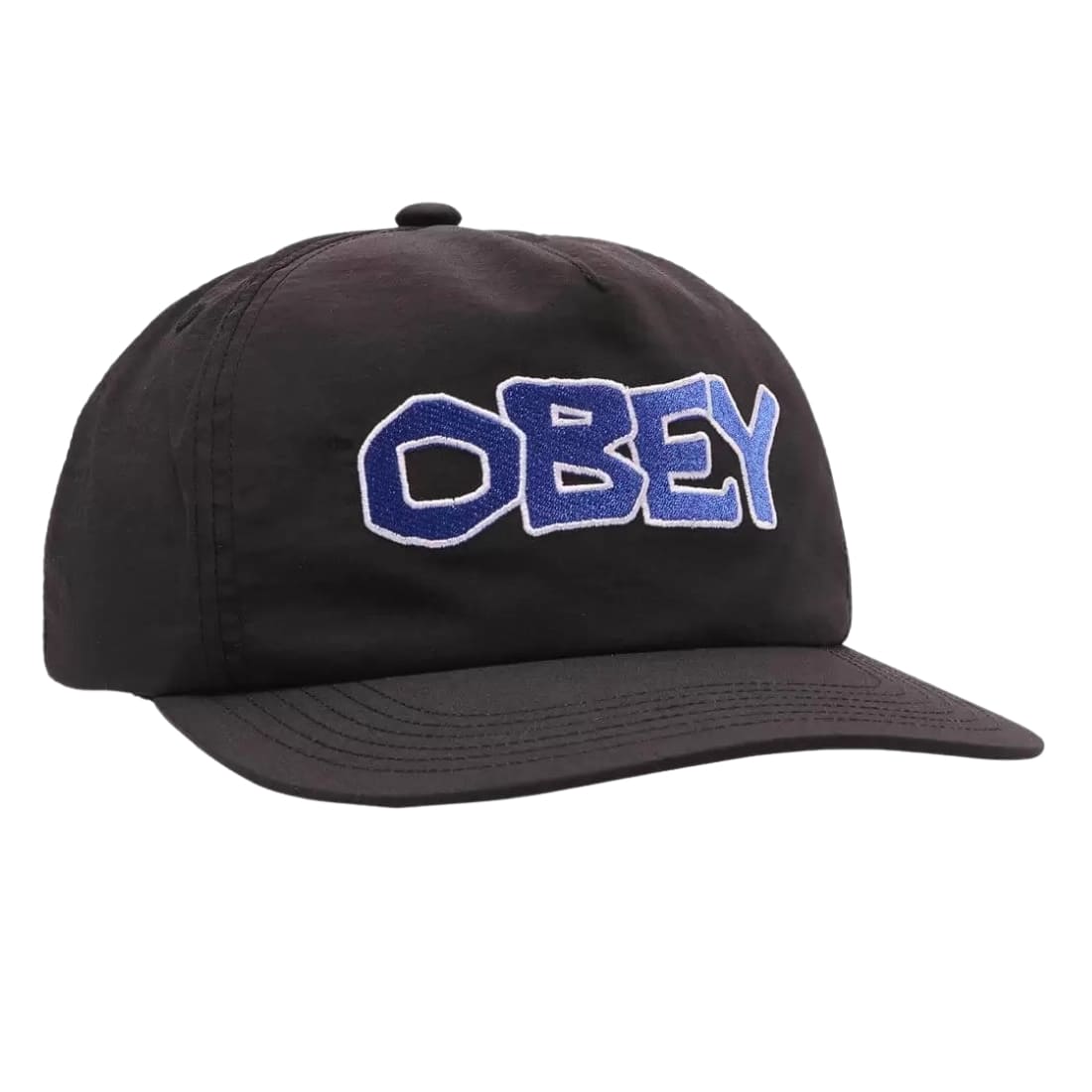 Obey Offline 5 Panel Snapback - Black - Snapback Cap by Obey One Size