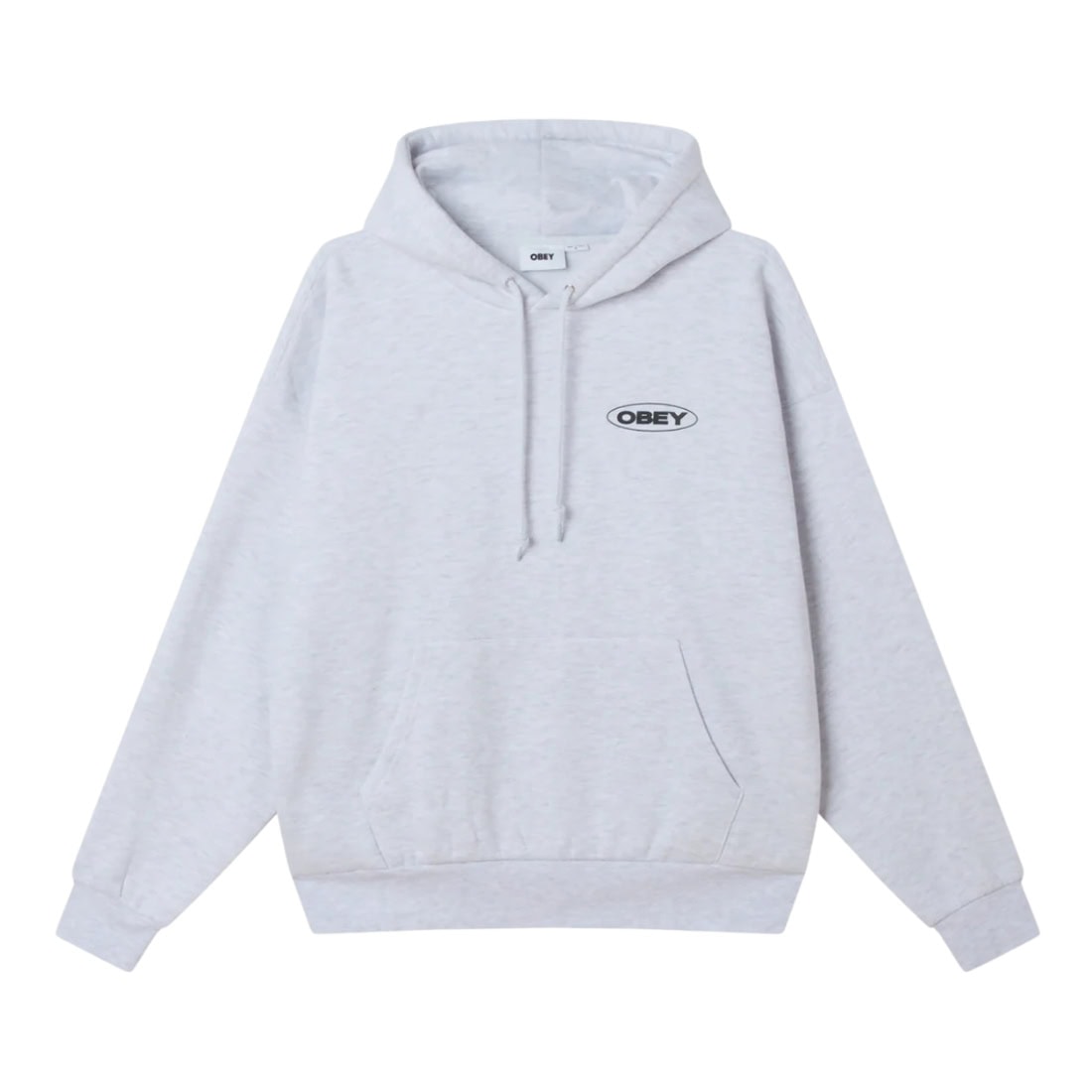 Obey Oval Cities Hoodie - Ash Grey - Mens Pullover Hoodie by Obey