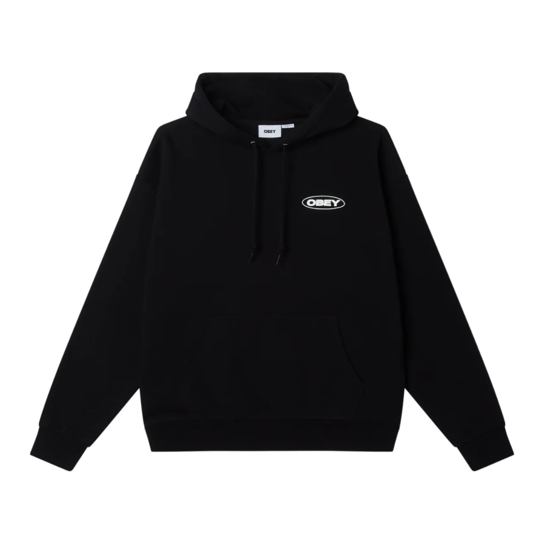 Obey Oval Cities Hoodie - Black - Mens Pullover Hoodie by Obey
