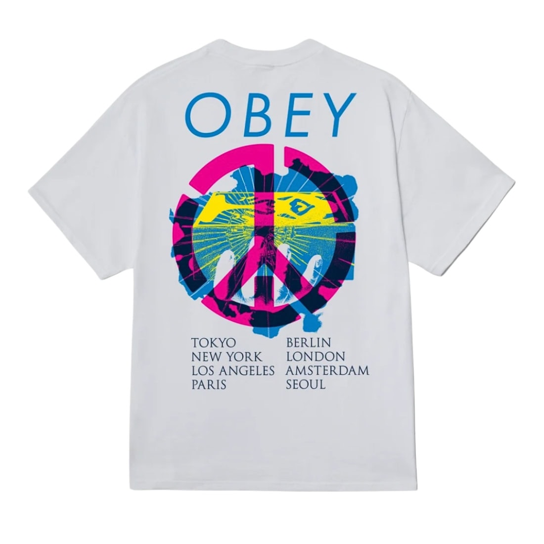 Obey Peace Brick T-Shirt - White - Mens Graphic T-Shirt by Obey