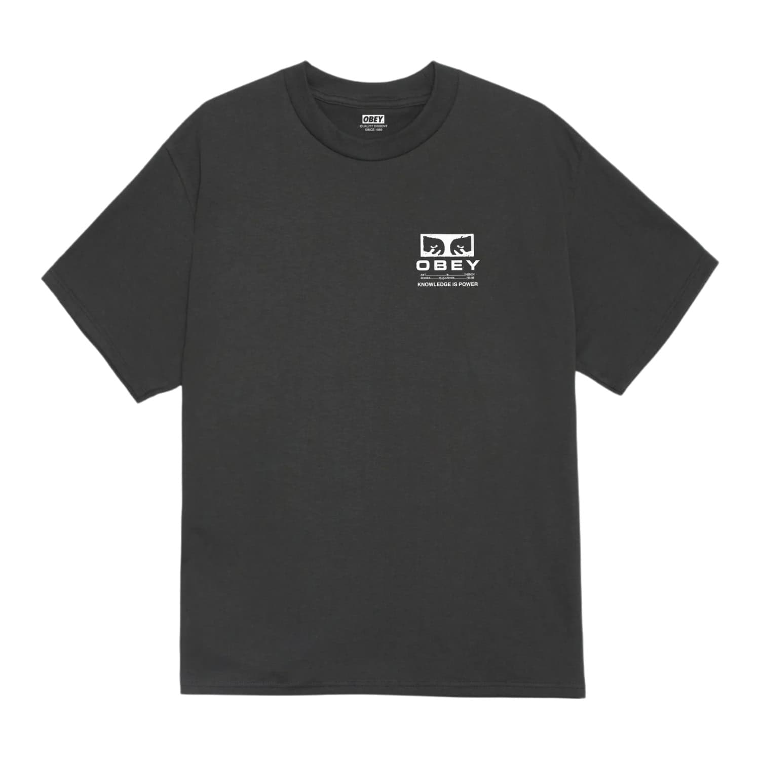 Obey Permission T-Shirt - Vintage Black - Mens Graphic T-Shirt by Obey