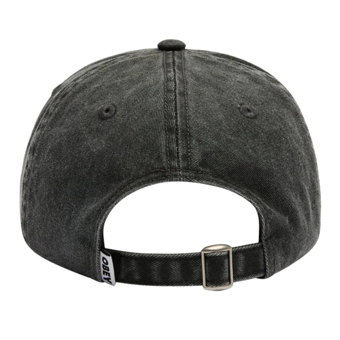 Obey Pigment Signature 6 Panel Strapback Cap - Pigment Black - Strapback Cap by Obey One Size