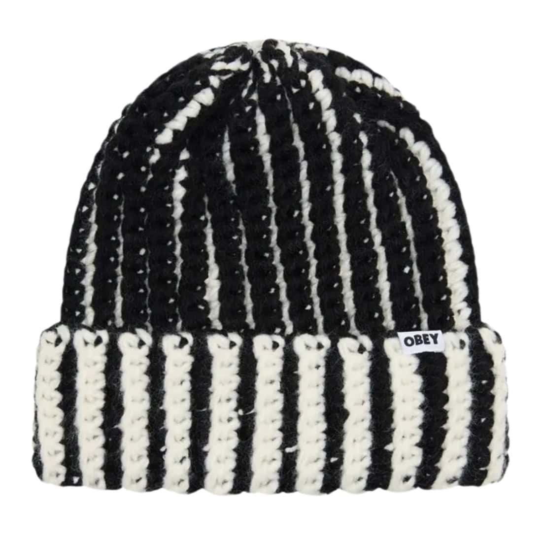 Obey Scout Chunky Beanie - Black Multi - Fold Beanie by Obey