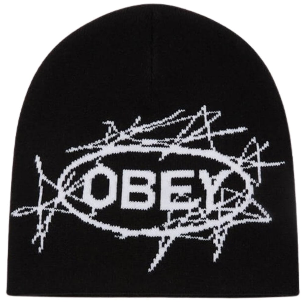 Obey Scram Beanie - Black - Fold Beanie by Obey
