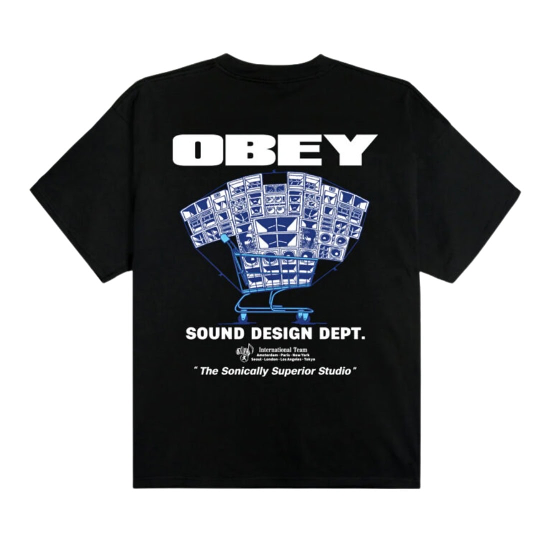Obey Sound Design Dept. T-Shirt - Black - Mens Graphic T-Shirt by OBEY