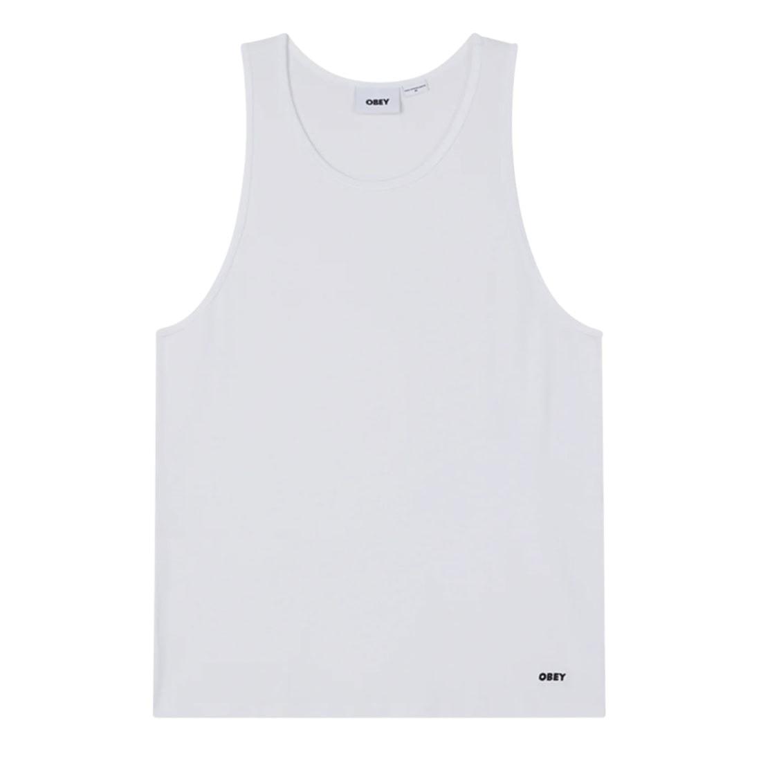 Obey Standard Rib Tank Top Vest - White - Mens Skate Brand Vest/Tank Top by Obey
