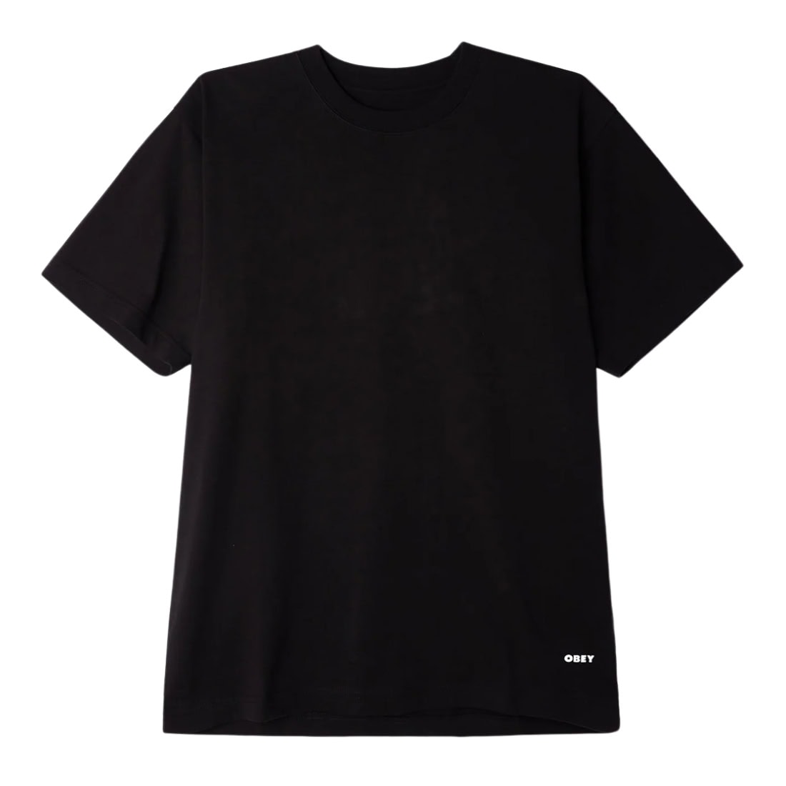 Obey Standard T-Shirt - Black - Mens Plain T-Shirt by Obey