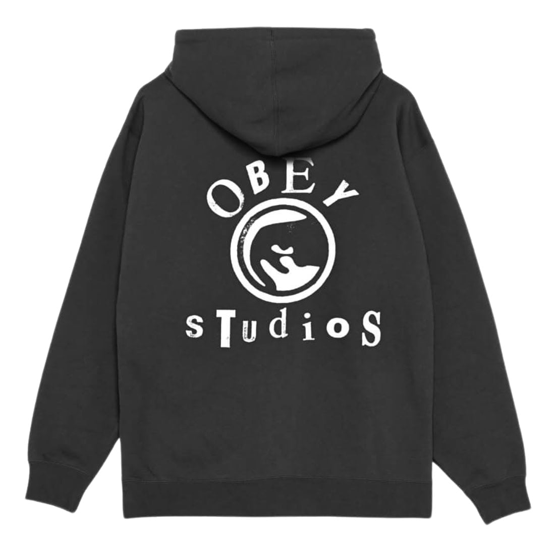 Obey Studios Icon Premium Hood - Black - Mens Pullover Hoodie by Obey