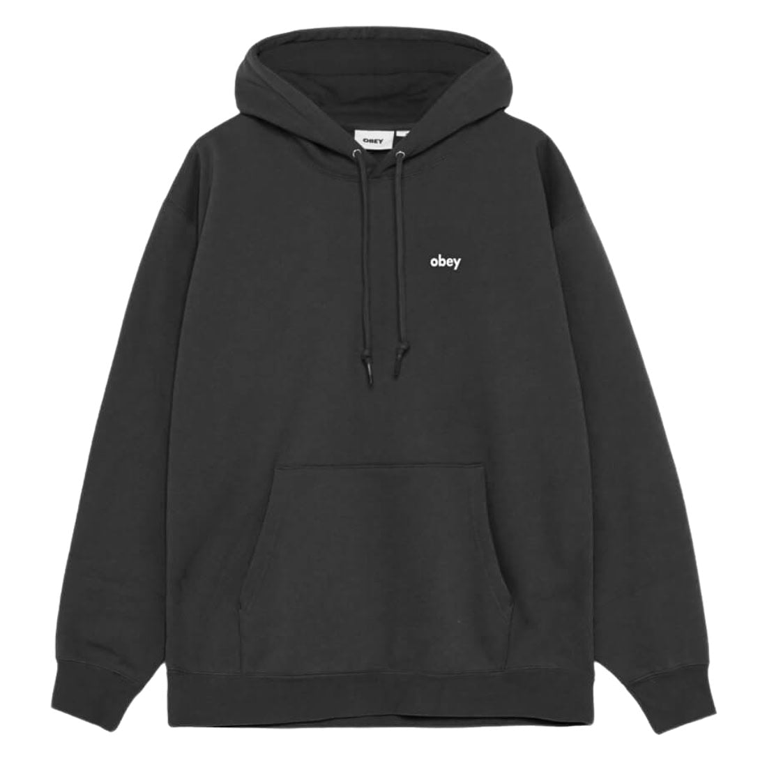 Obey Studios Icon Premium Hood - Black - Mens Pullover Hoodie by Obey