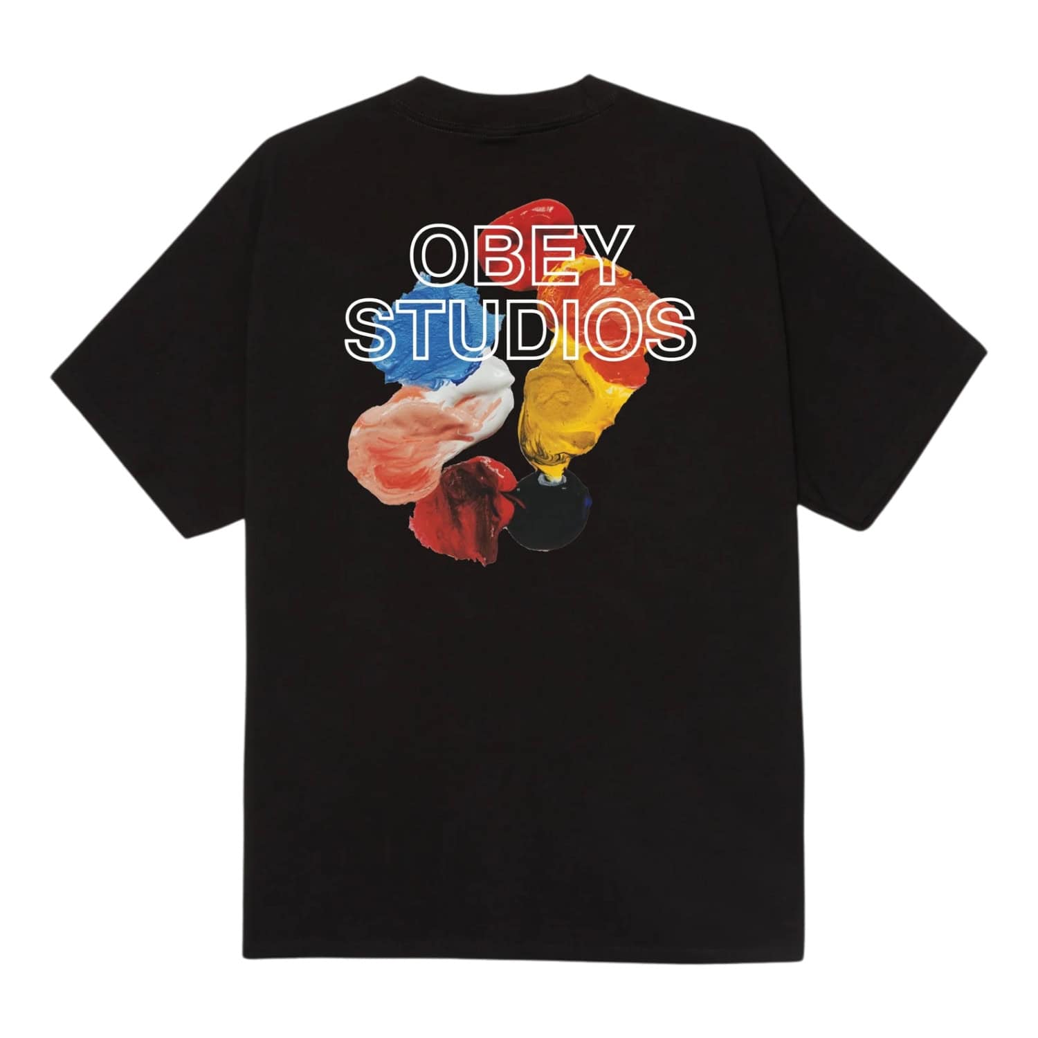 Obey Studios Palette T-Shirt - Black - Mens Graphic T-Shirt by Obey