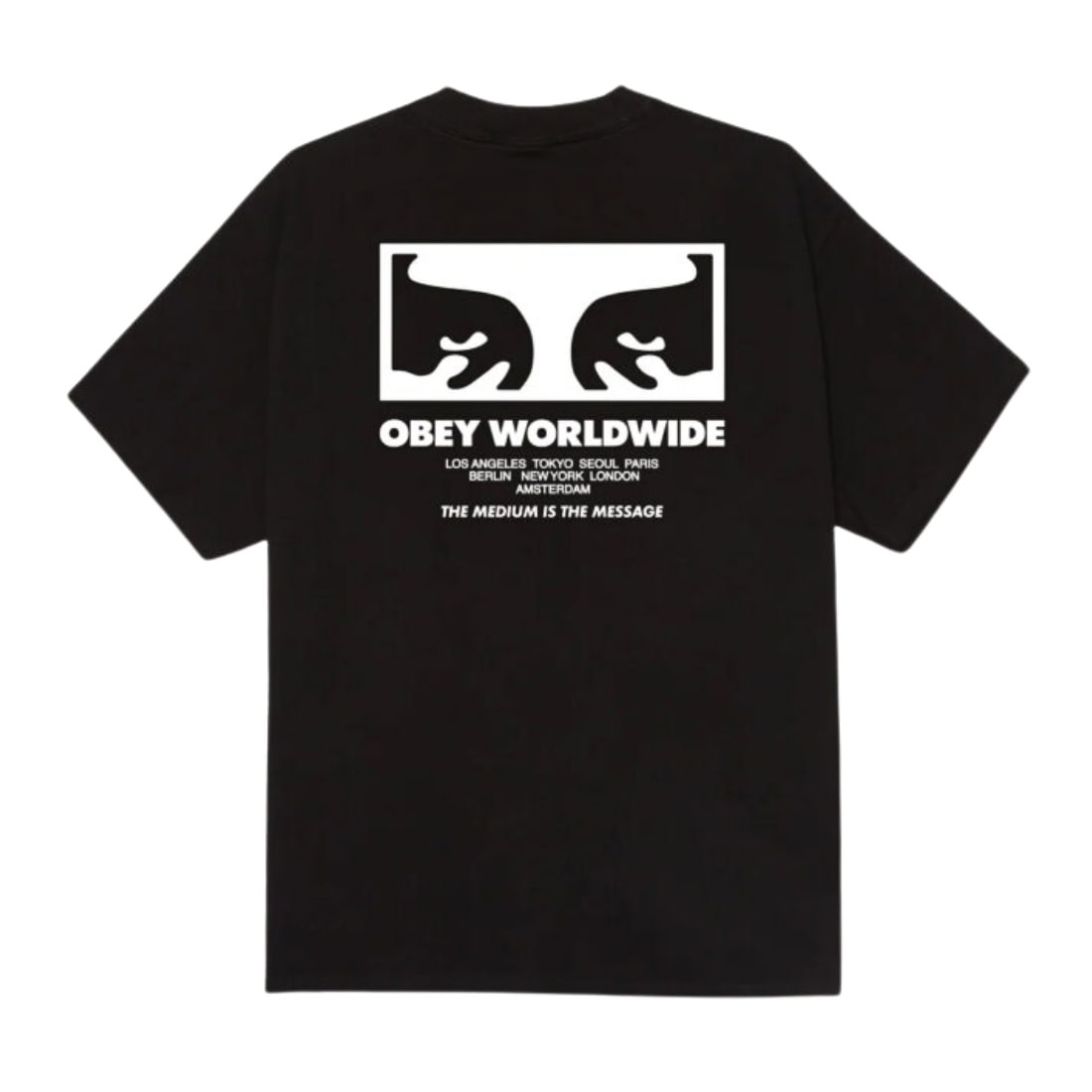 Obey The Medium Is The Message T-Shirt - Black - Mens Graphic T-Shirt by OBEY