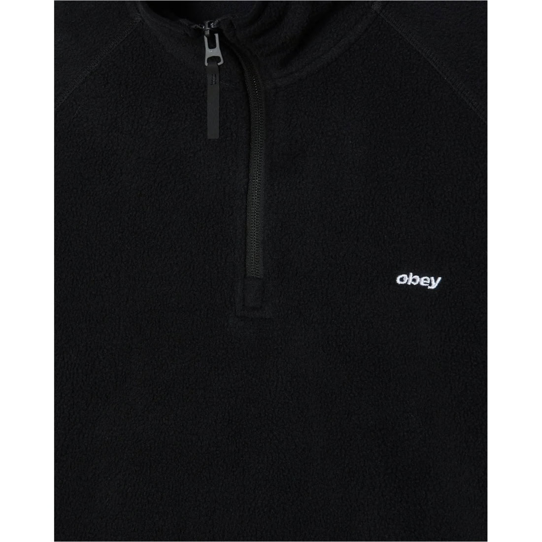 Obey Vetta Polar Fleece Pullover - Black - Mens Pullover Hoodie by Obey