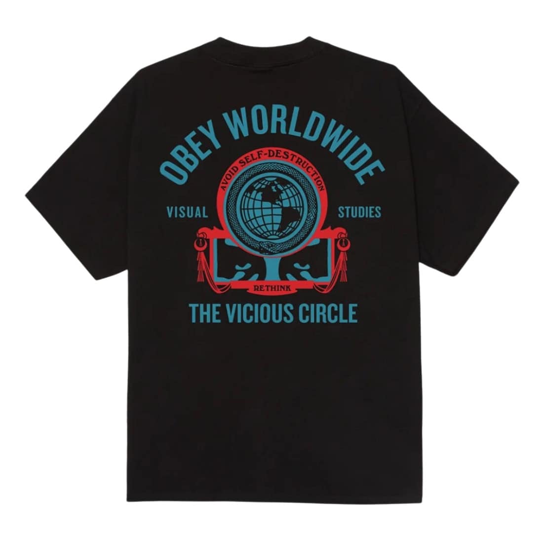 Obey Vicious Circle T-Shirt - Black - Mens Graphic T-Shirt by Obey