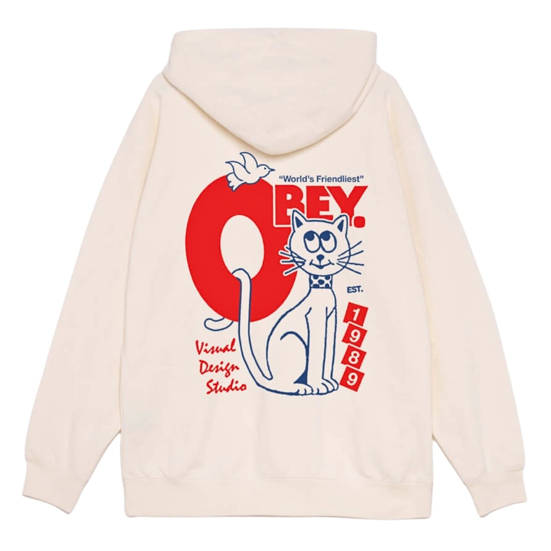 Obey World&#39;s Friendliest Premium Hood - Unbleached - Mens Pullover Hoodie by Obey