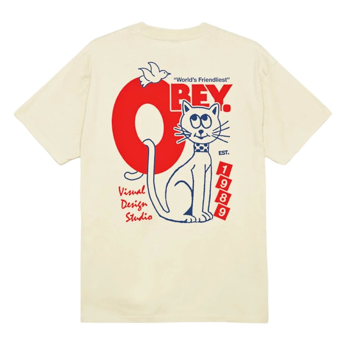 Obey Worlds Friendliest T-Shirt - Cream