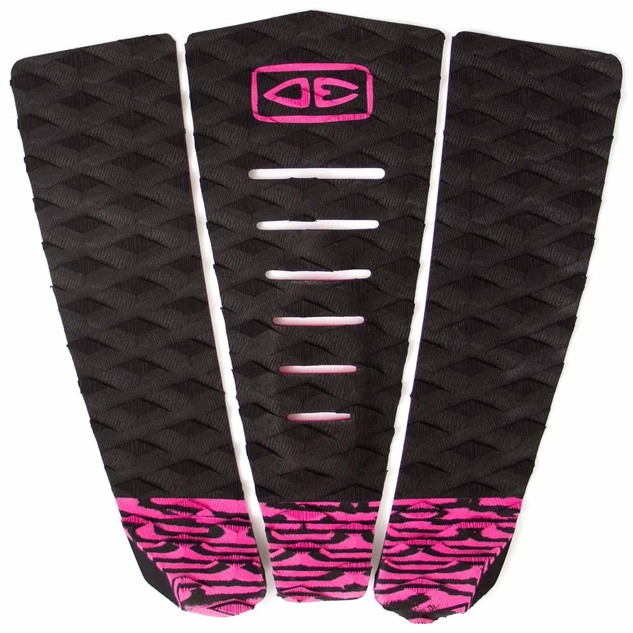 Ocean and Earth Simple Jack Tail Pad Surfboard Deck Grip - Black Pink - 3 Piece Tail Pad by Ocean and Earth