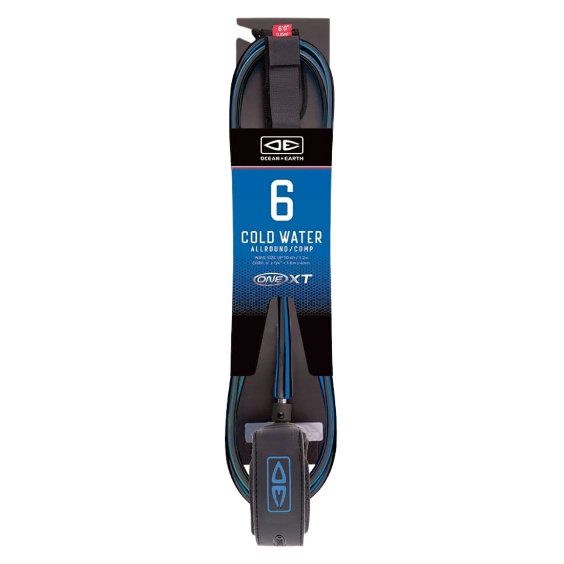 Ocean And Earth 6Ft One Xt Cold Water All Round/Comp Surfboard Leash - Blue - 6ft Surfboard Leash by Ocean and Earth 6ft