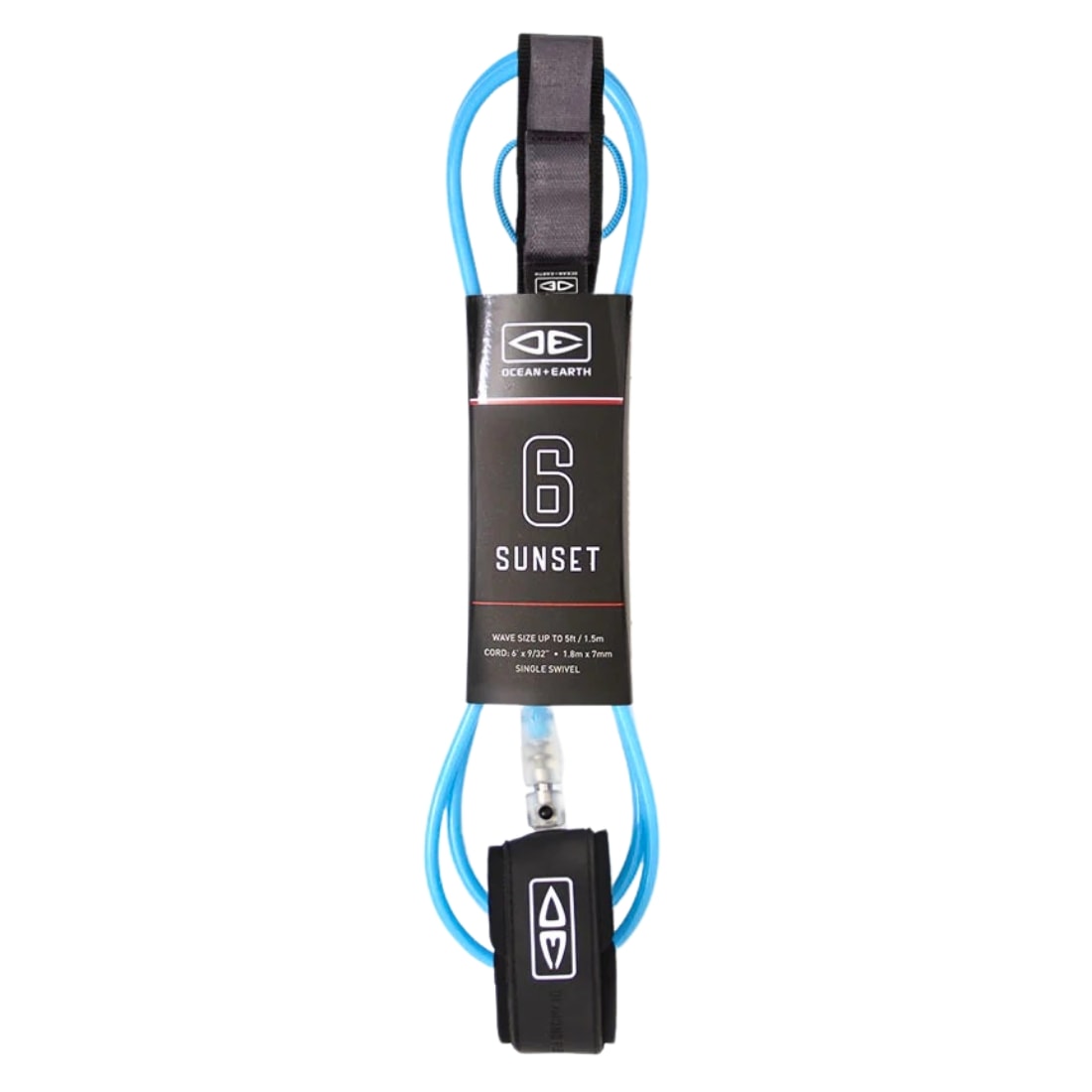 Ocean And Earth 6Ft Sunset Surfboard Leash - Blue - 6ft Surfboard Leash by Ocean and Earth 6ft