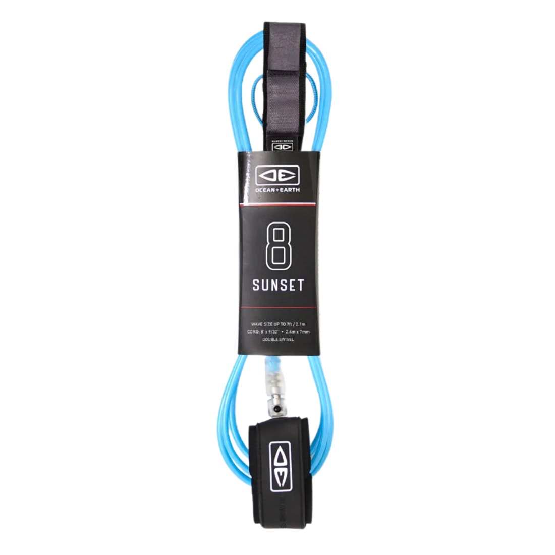 Ocean And Earth 8ft Sunset Leash - Blue - 8ft Surfboard Leash by Ocean and Earth 8ft