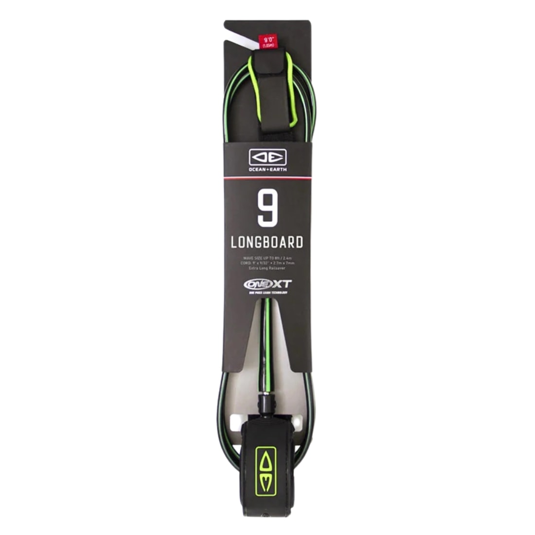 Ocean And Earth 9Ft Longboard Ankle Surfboard Leash - Lime